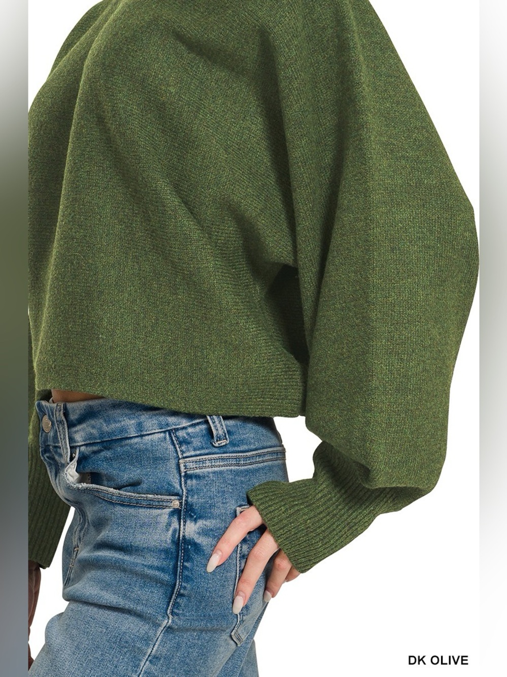 Zenana Boat Neck Balloon Sleeve Sweater - Picture 6 of 9